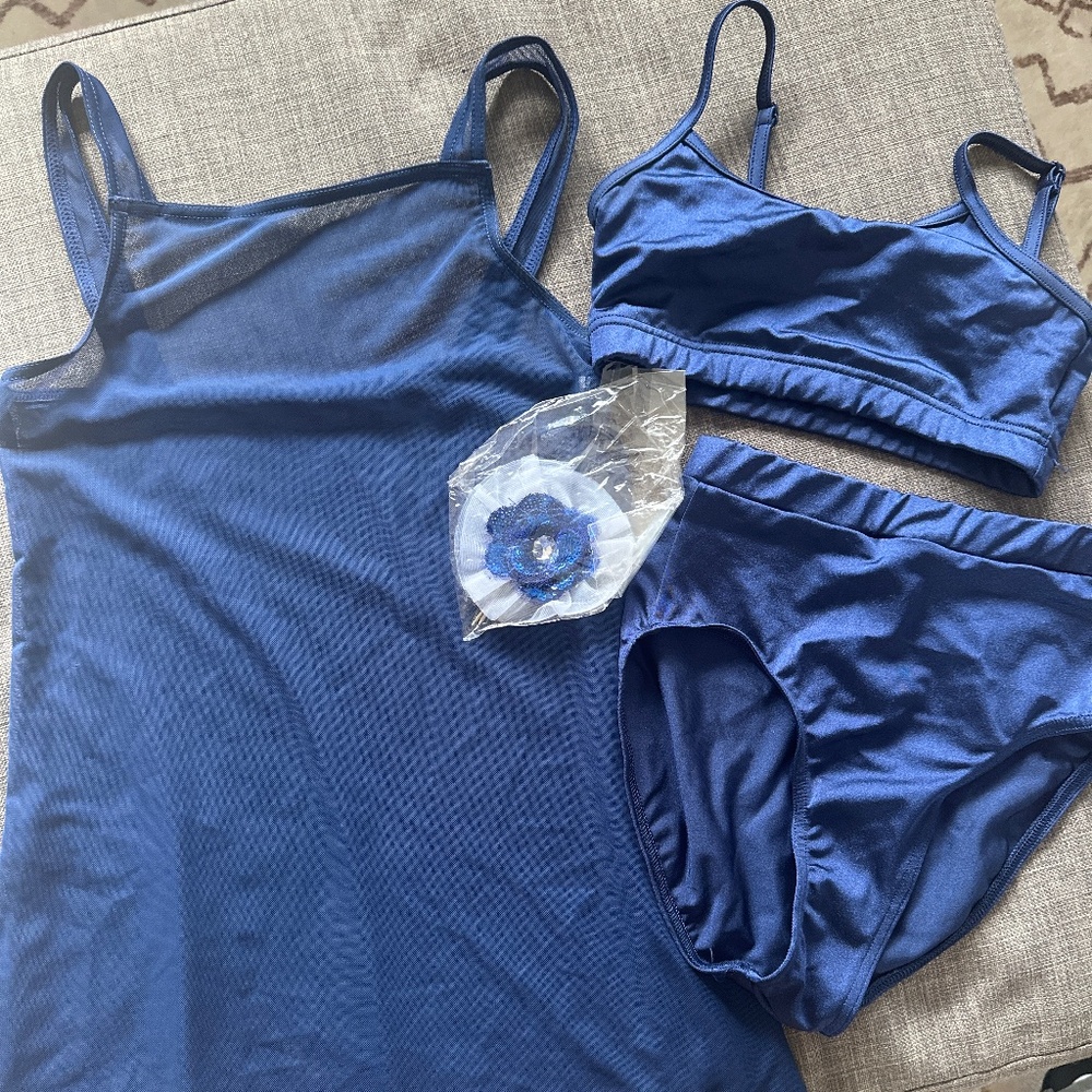 Girls mesh camisole dance costume